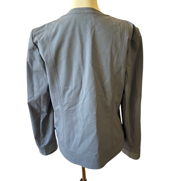 LAFAYETTE 148 NY JACKET FULL ZIP STRETCHY COTTON BLD MOTO ZIP POCKETS CHIC 8 - Picture 5 of 11